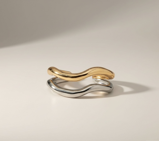 Minimalist Asymmetrical Bangle Bracelet Set
