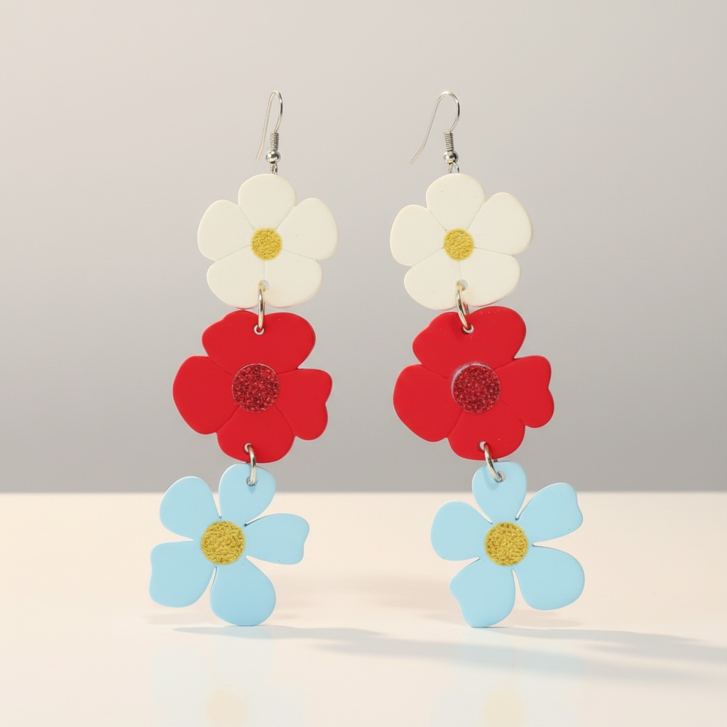 Ceramic Flower Earring