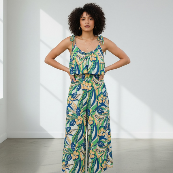 Green Tropical Jumpsuit