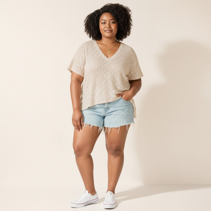 Pointelle Sweater