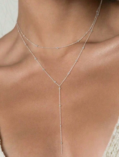Double Layer Y Necklace