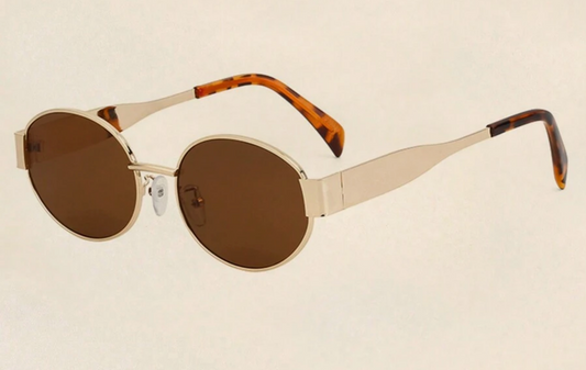 Metal Frame Oval Fashion Glasses