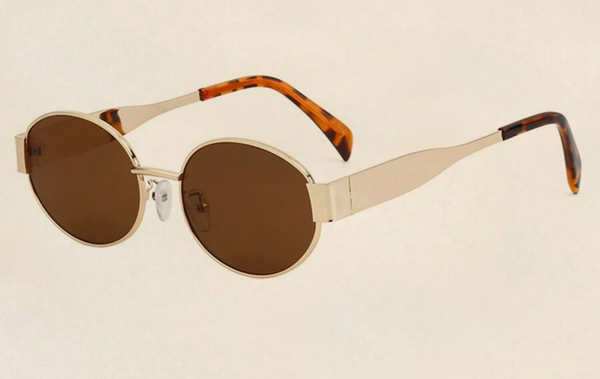 Metal Frame Oval Fashion Glasses