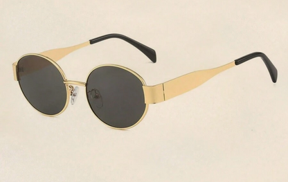 Metal Frame Oval Fashion Glasses