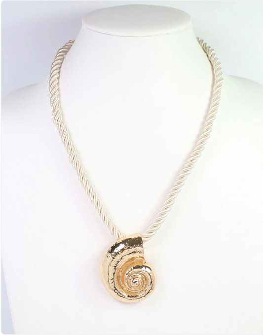 Matera Nautilus Shell Cord Necklace