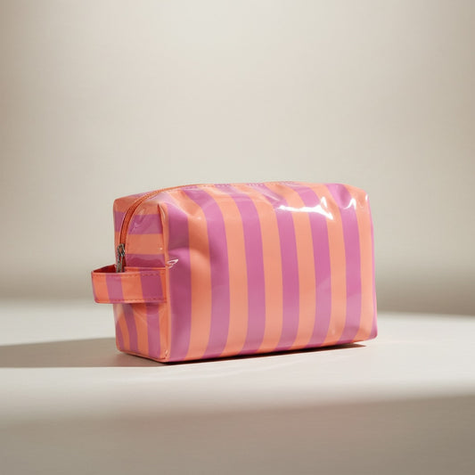 Striped Cosmetic Bag