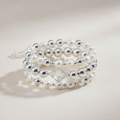 Multi Clover Beaded Bracelet Set