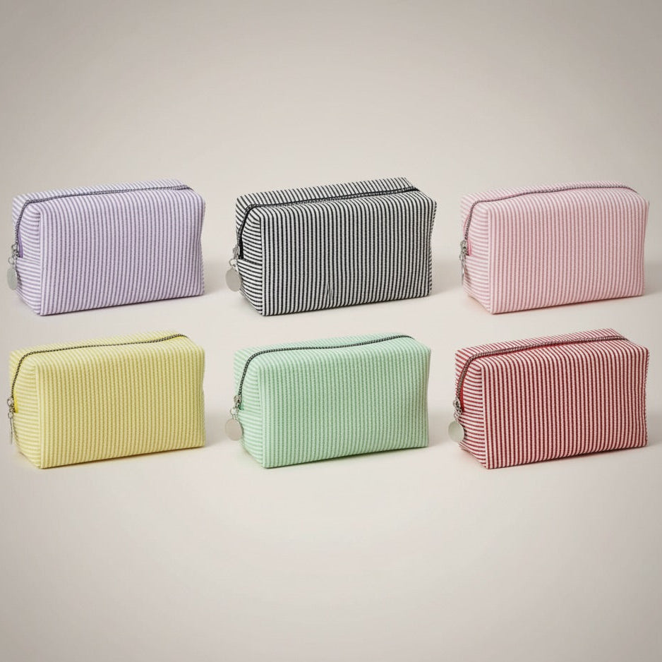 Seersucker Makeup Bag