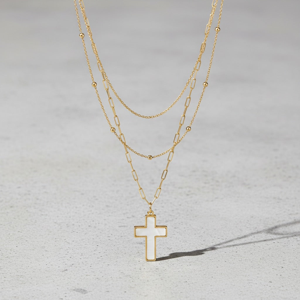 Layered Cross Necklace