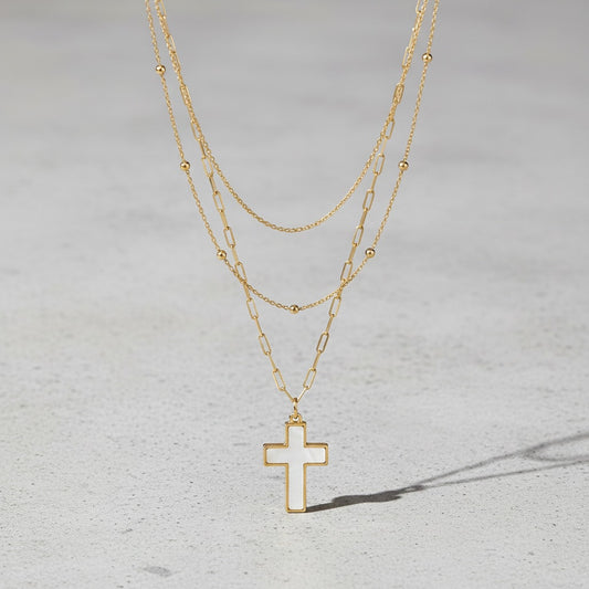 Layered Cross Necklace