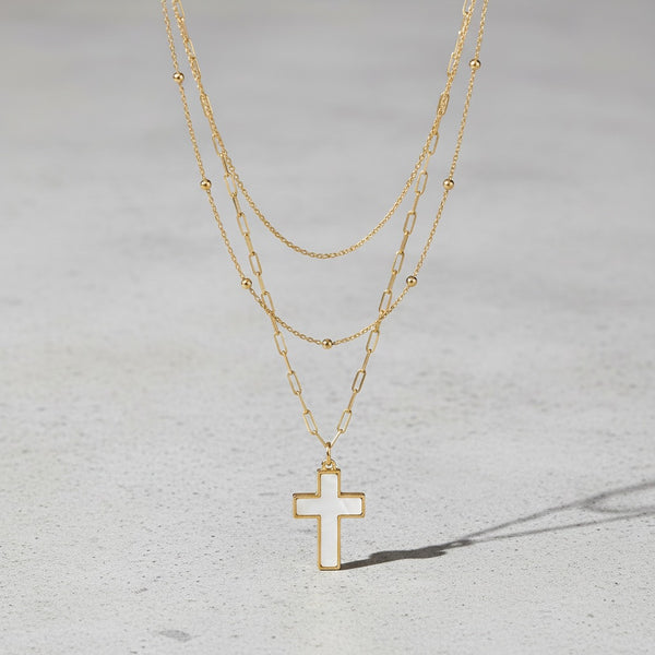 Layered Cross Necklace