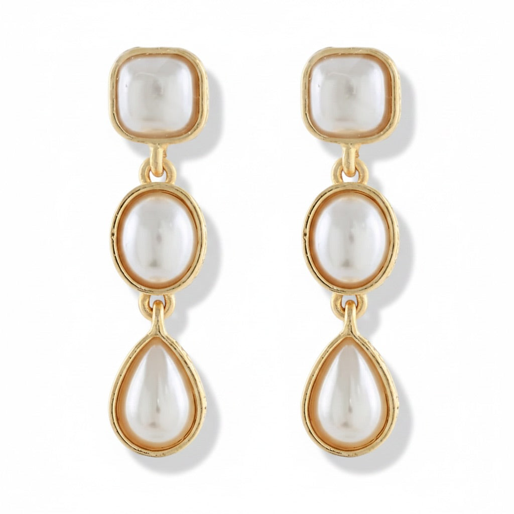 Linear Pearl Earrings