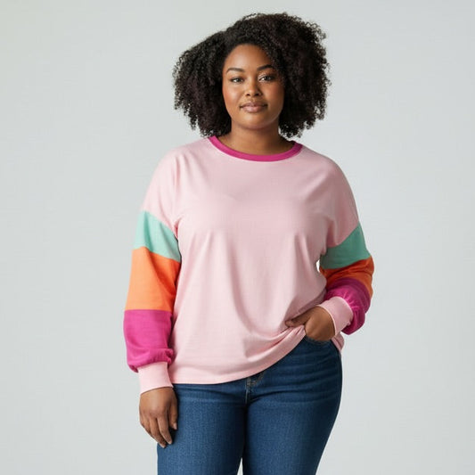 Colorblock Long Sleeve Top