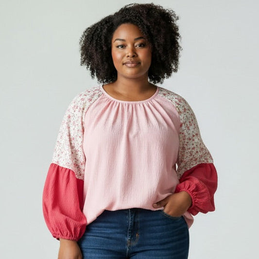 Floral Patchwork Blouse