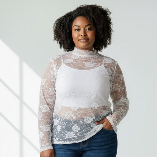 Floral Lace Long Sleeve Shirt