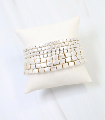 Durham Square Beaded Stretch Bracelet Set