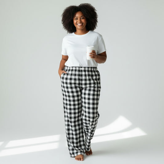 Black Plaid pants