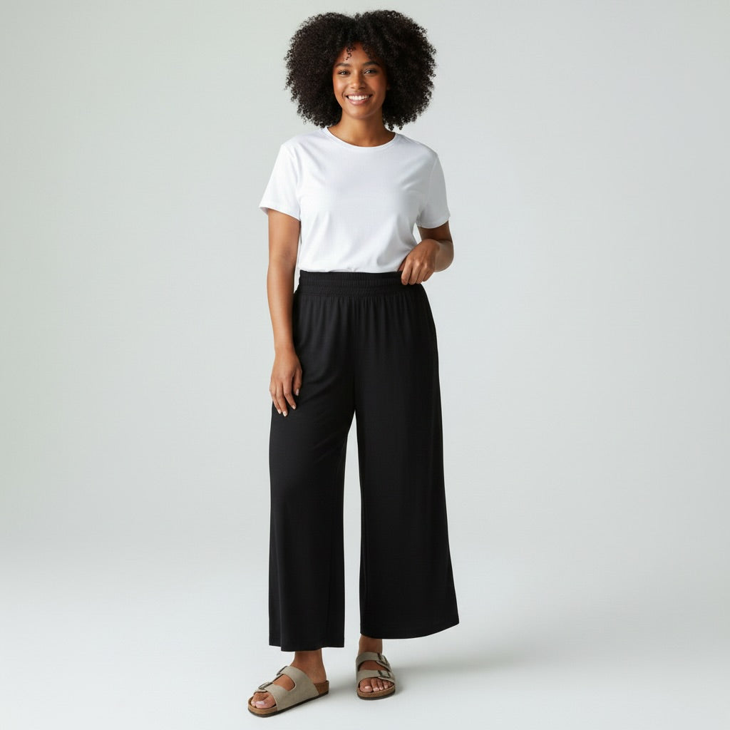 Modal Wide Leg Pants