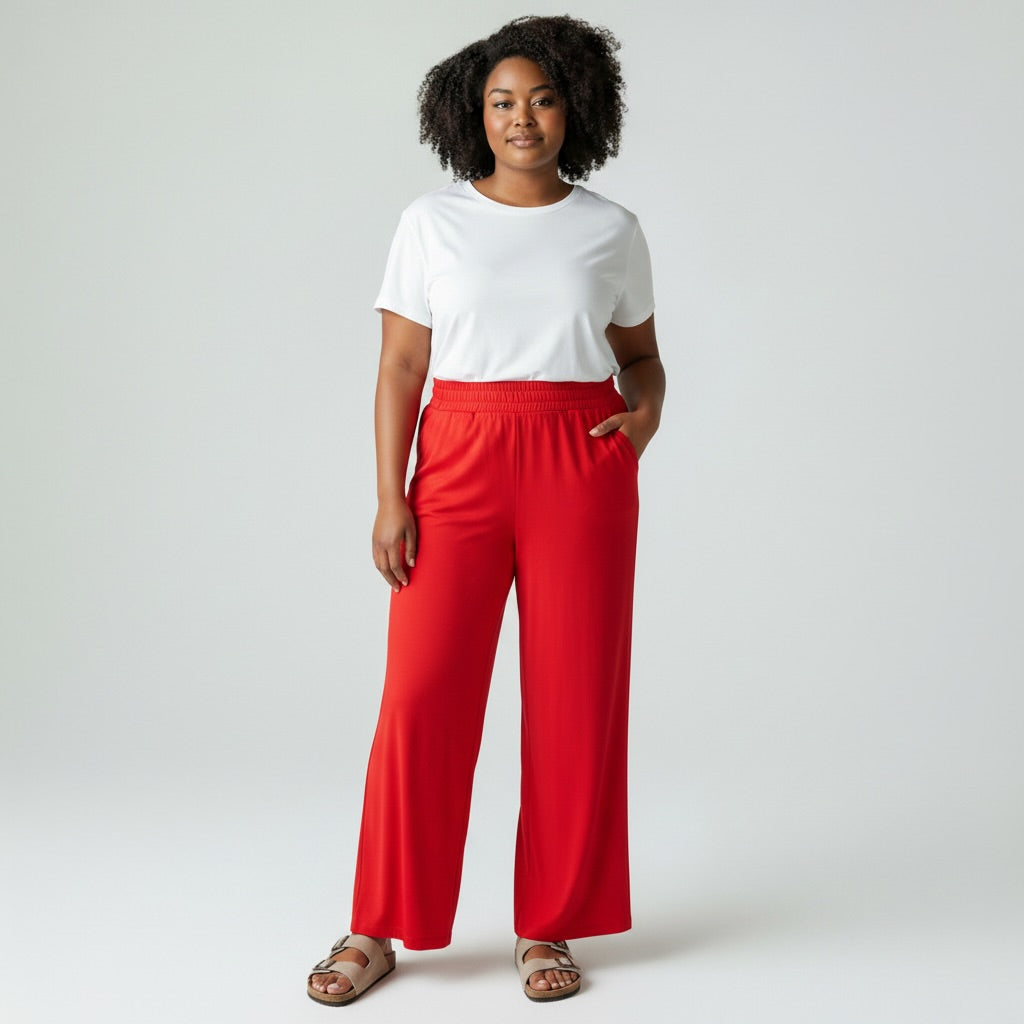 Modal Wide Leg Pants