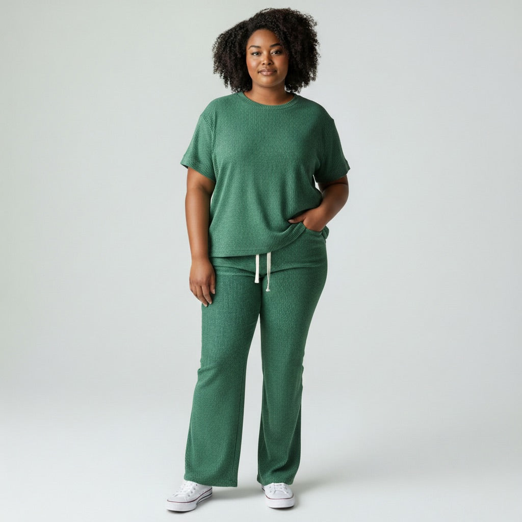 Raised Rib Pant Set