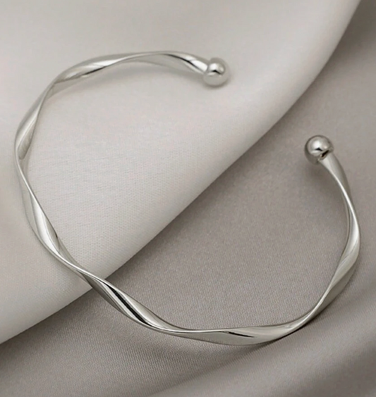 Silver Wave Bangle