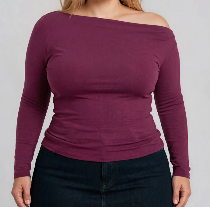 Boat Neck Knit Top