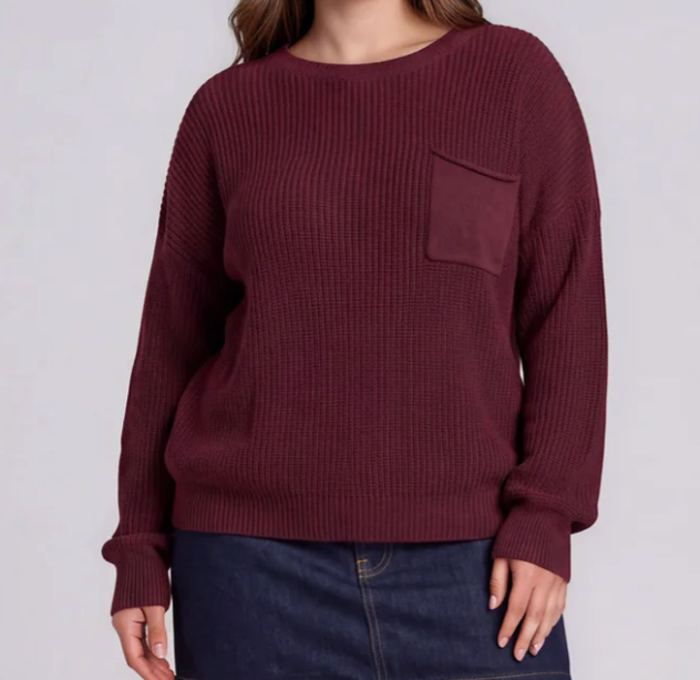 Raw Edge Knit Sweater