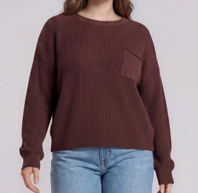 Raw Edge Knit Sweater