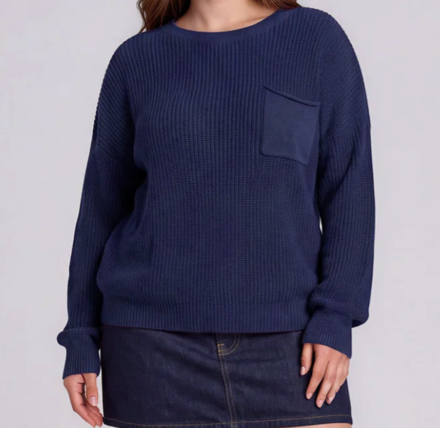 Raw Edge Knit Sweater