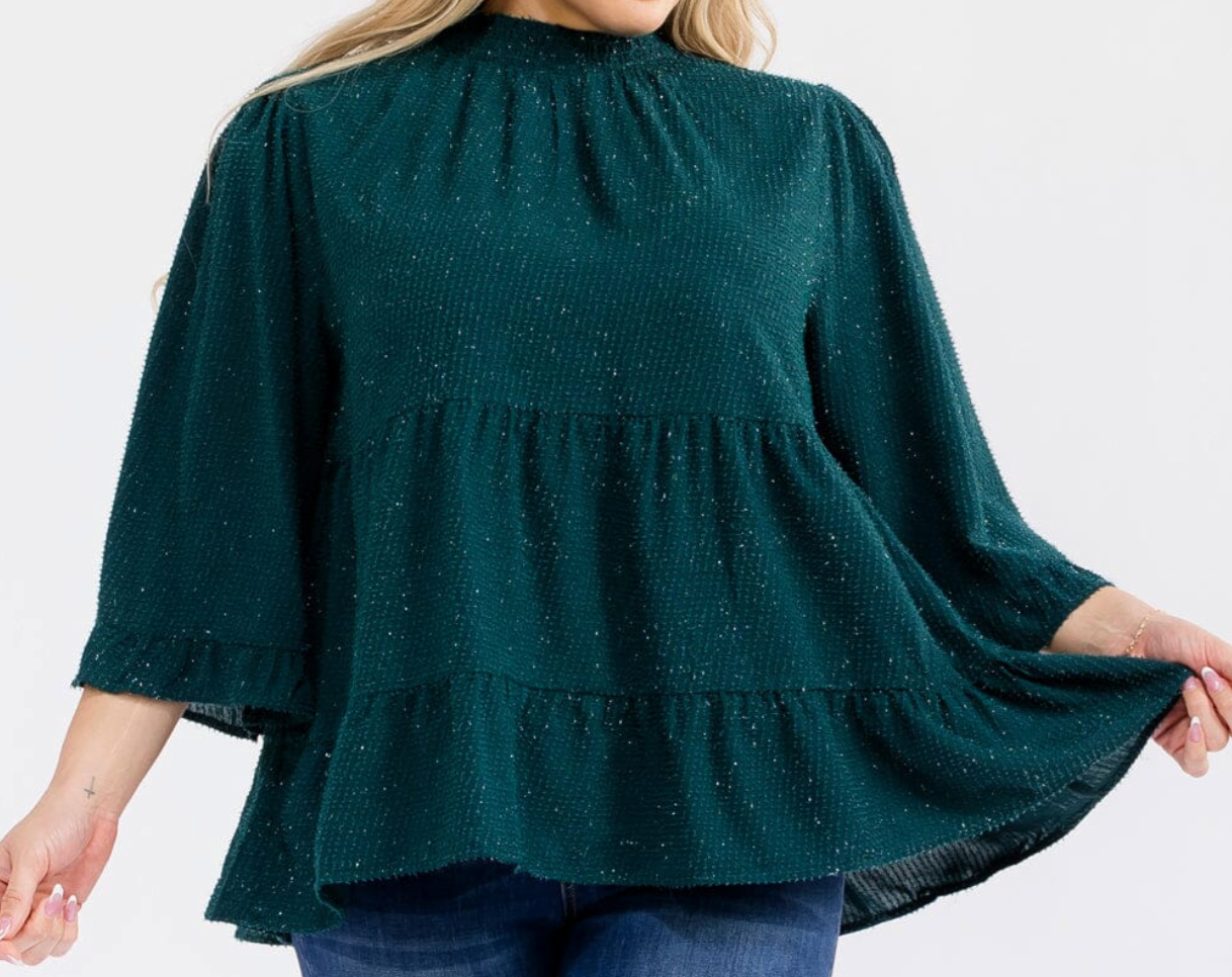 Green Sparkle Blouse