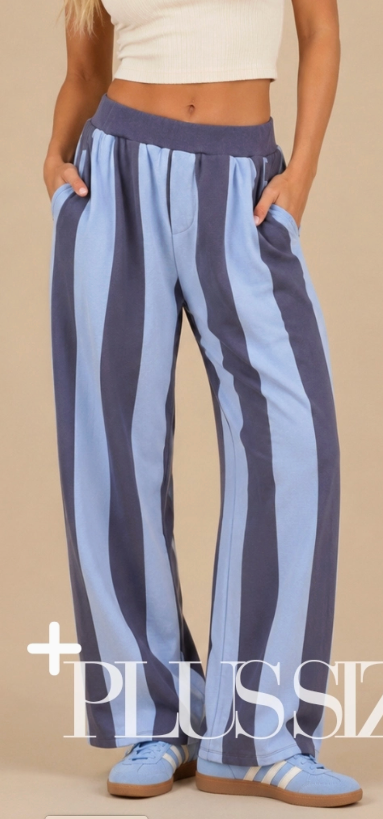 Periwinkle Stripe Sweatpants