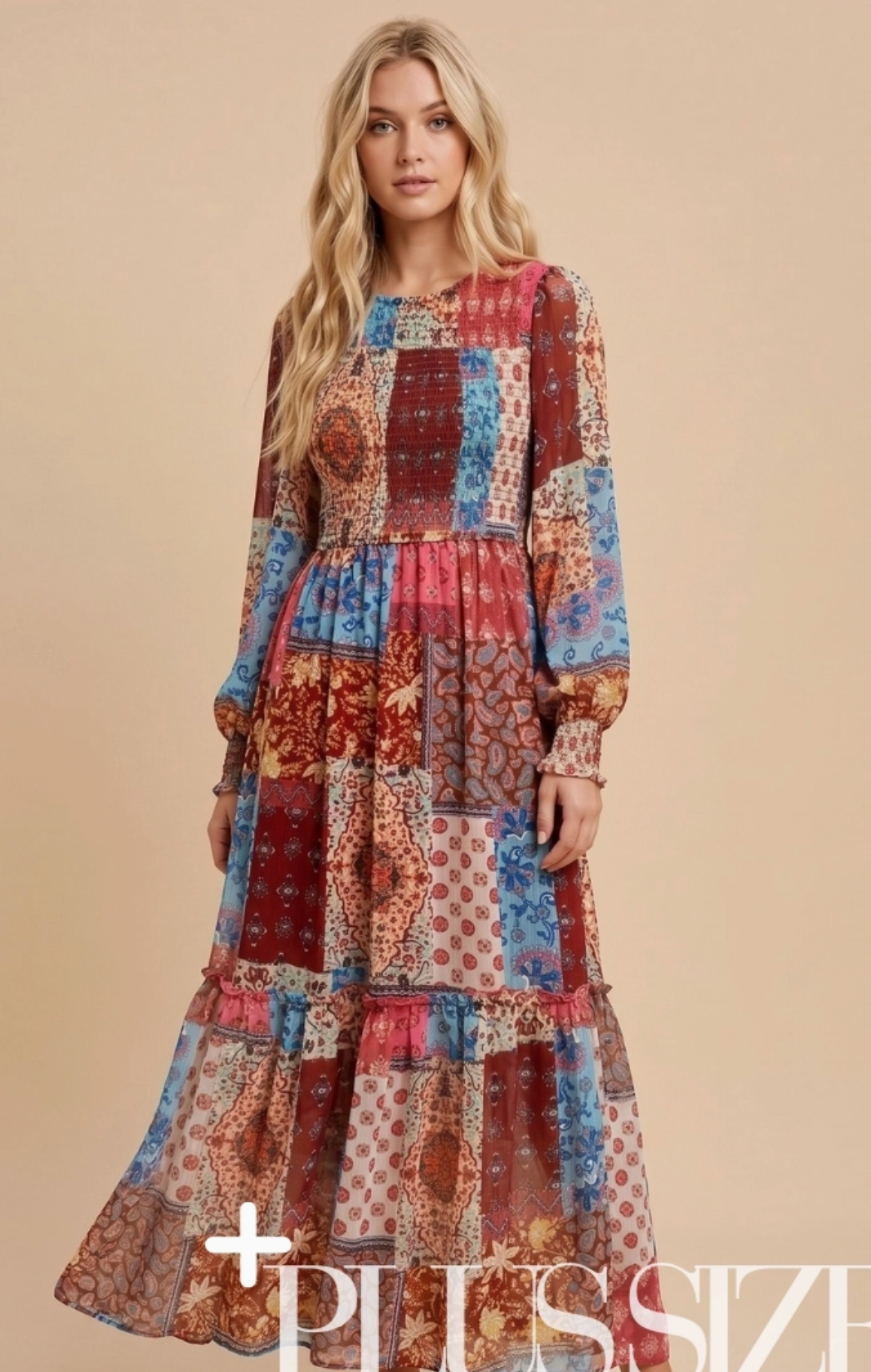 Patchwork Maxi Dress