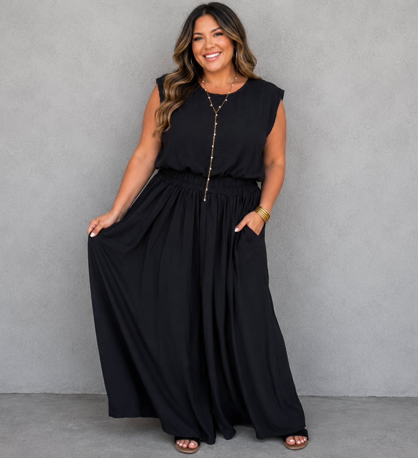 Emery Black Skirt Set