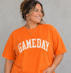 Game Day Lettering Outline Appliqué top
