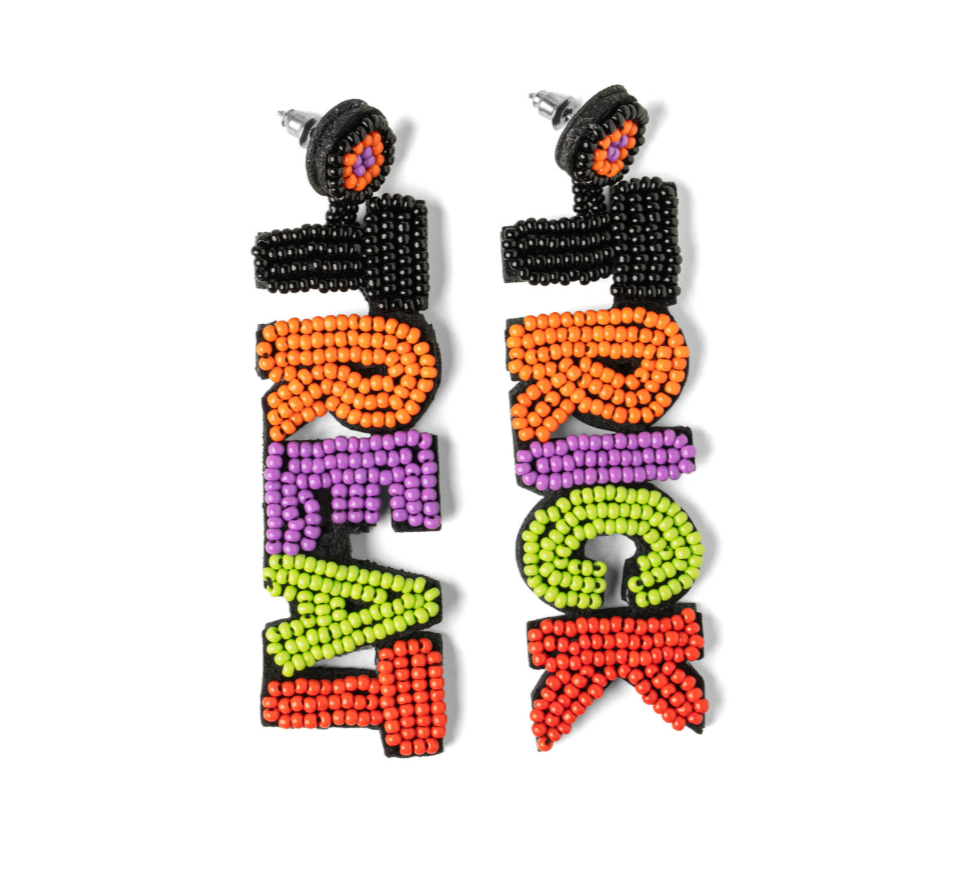 Beaded Earrings- Halloween