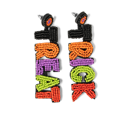 Beaded Earrings- Halloween