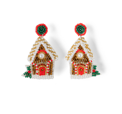 Beaded Earrings- Christmas