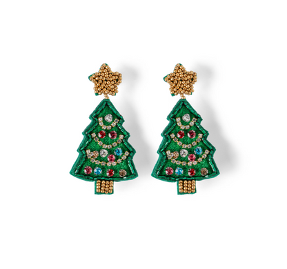 Beaded Earrings- Christmas