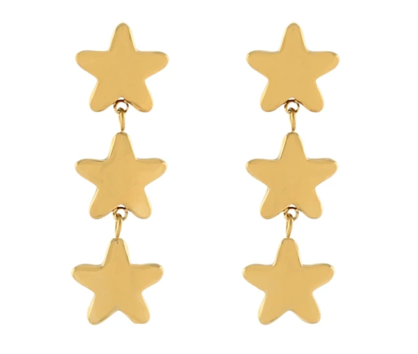 Linear Star Earrings