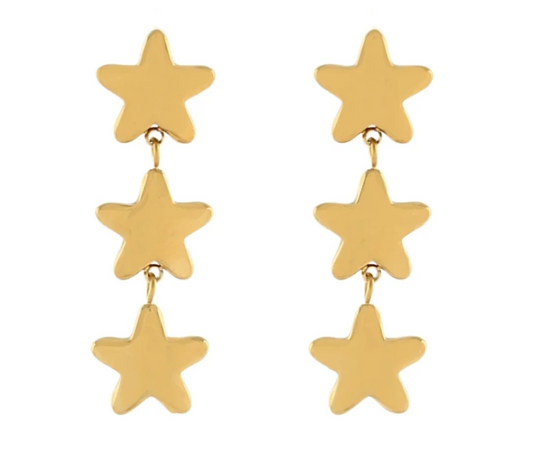 Linear Star Earrings