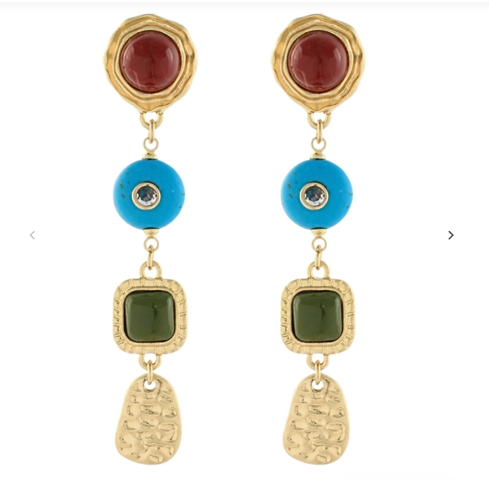 Linear Stone Earrings