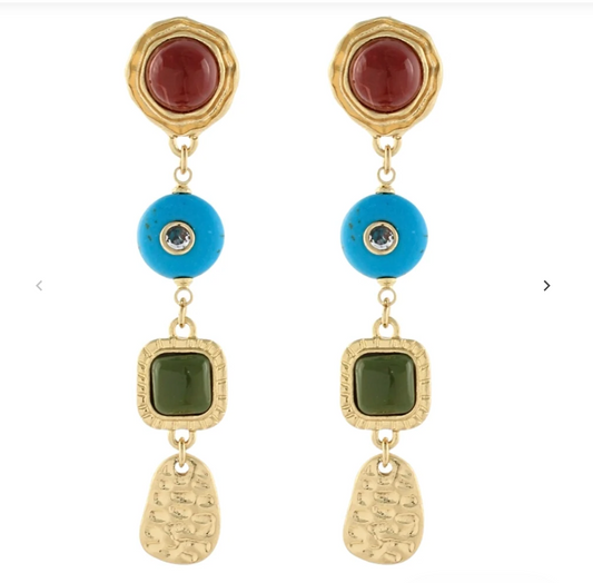 Linear Stone Earrings