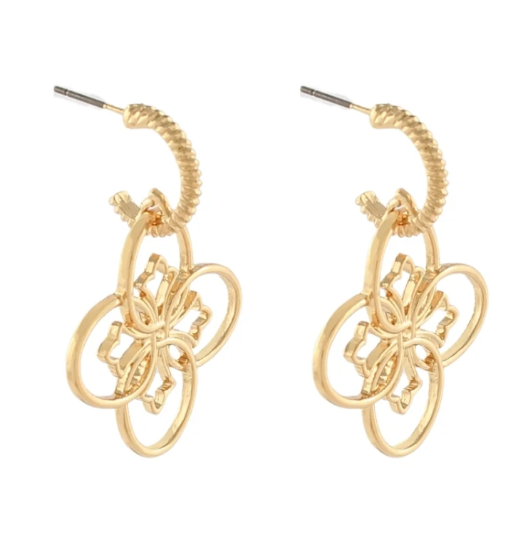 Geometric Cross Earrings
