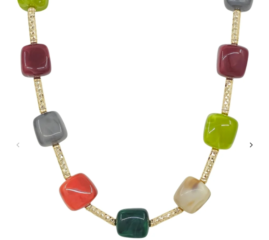 Marble Cube Necklace