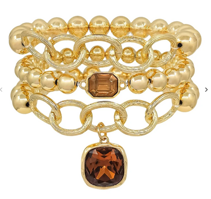 Charm Dangle Bracelet Set