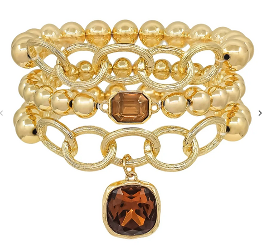 Charm Dangle Bracelet Set