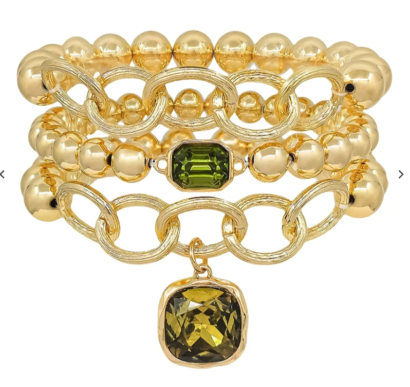 Charm Dangle Bracelet Set
