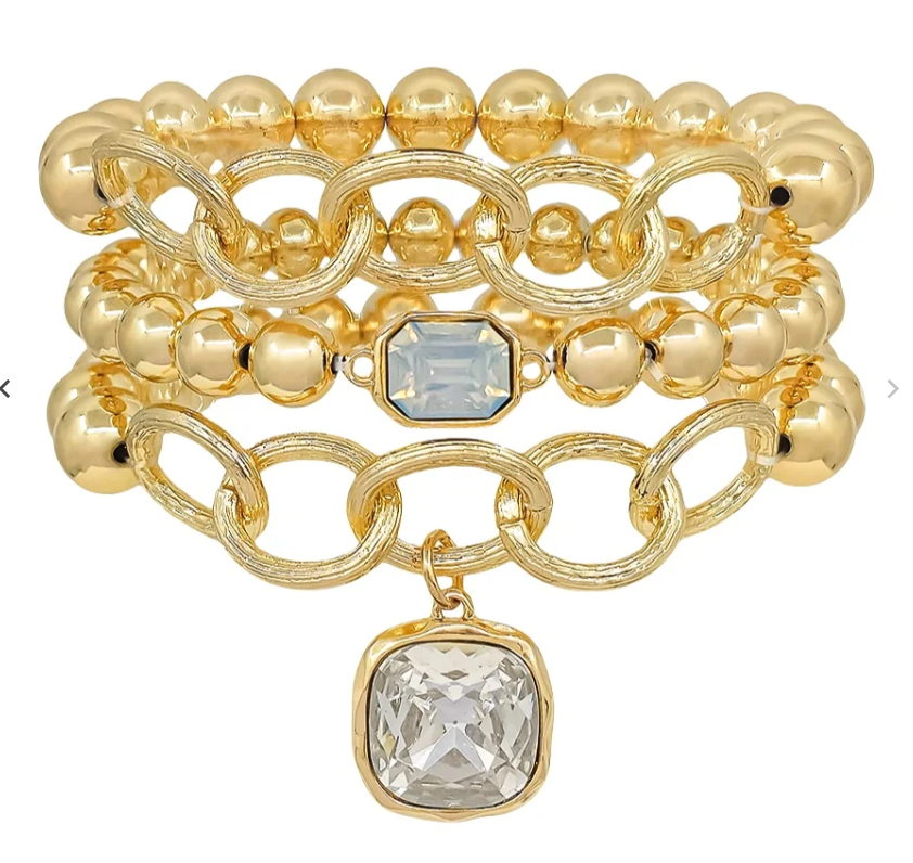Charm Dangle Bracelet Set
