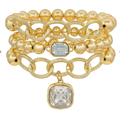 Charm Dangle Bracelet Set