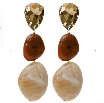 Color Block Linear Earrings